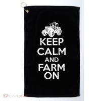Keep Calm And Farm On Golf Towel thumb 0