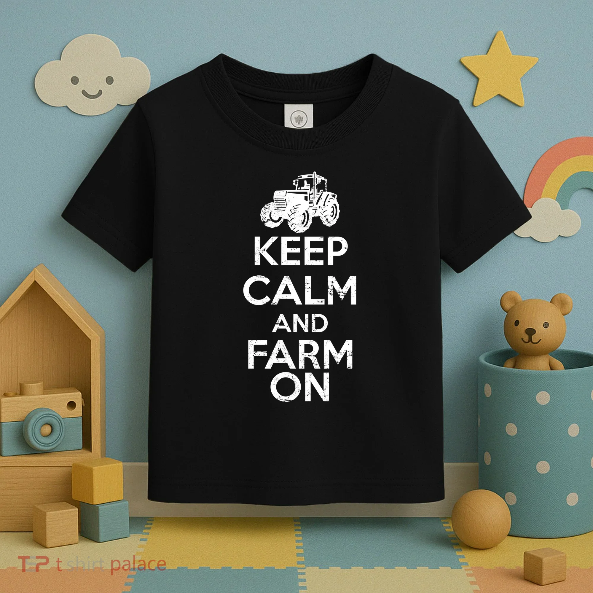Keep Calm And Farm On Toddler T-Shirt