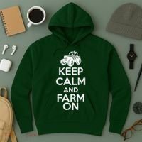 Keep Calm And Farm On Hoodie thumb 3