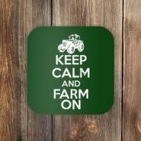 Keep Calm And Farm On Coaster thumb 0