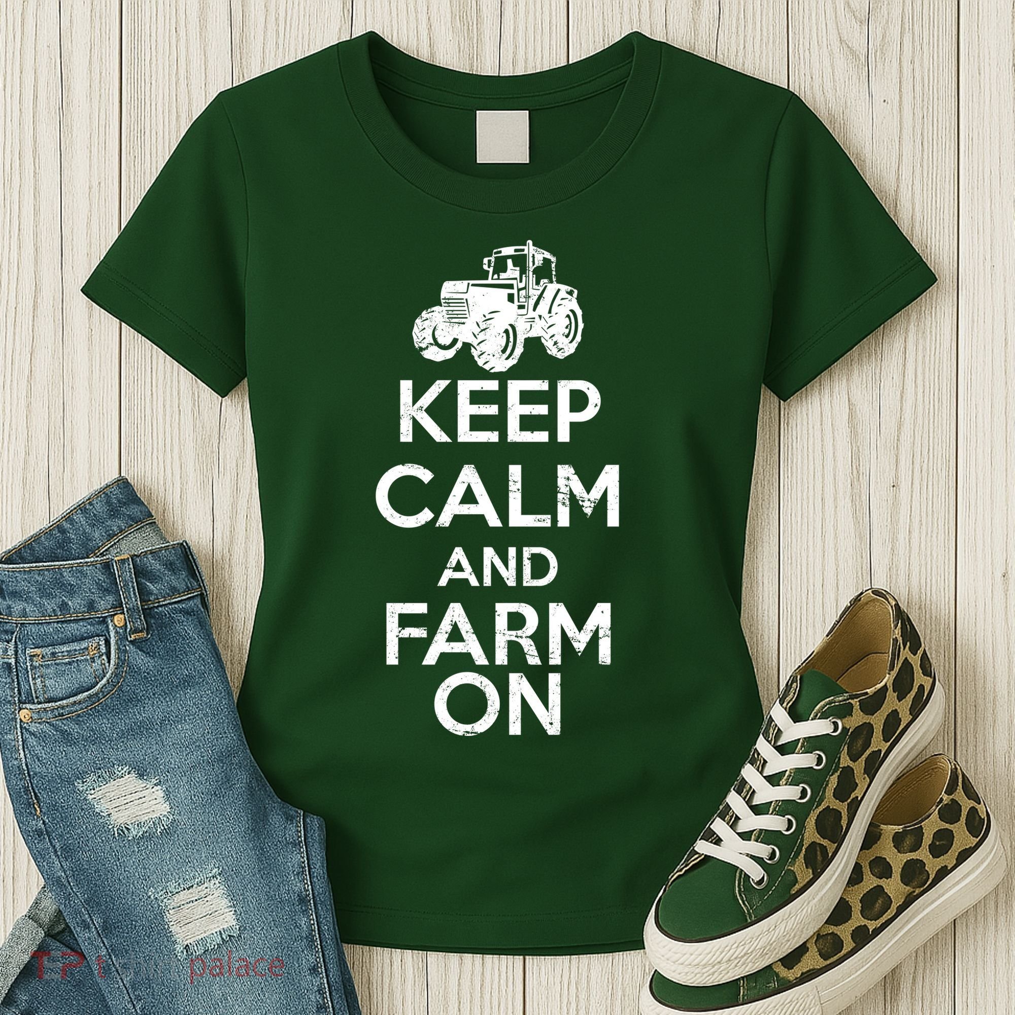 Keep Calm And Farm On Women's T-Shirt