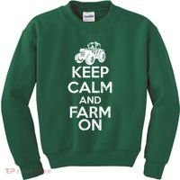 Keep Calm And Farm On Kids Sweatshirt thumb 0