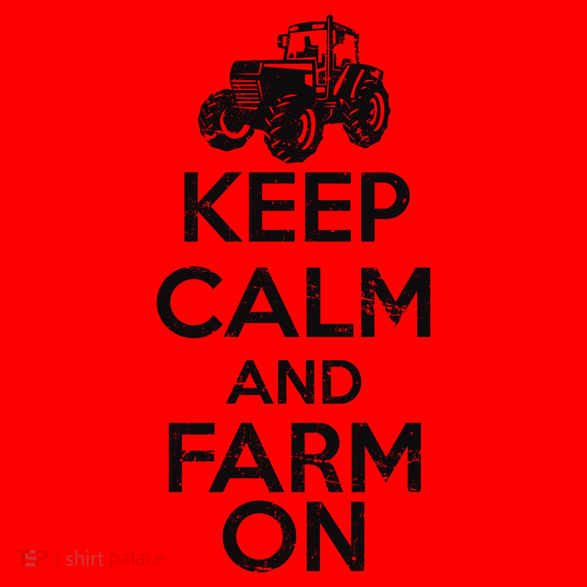 Keep Calm And Farm On Santa Hat