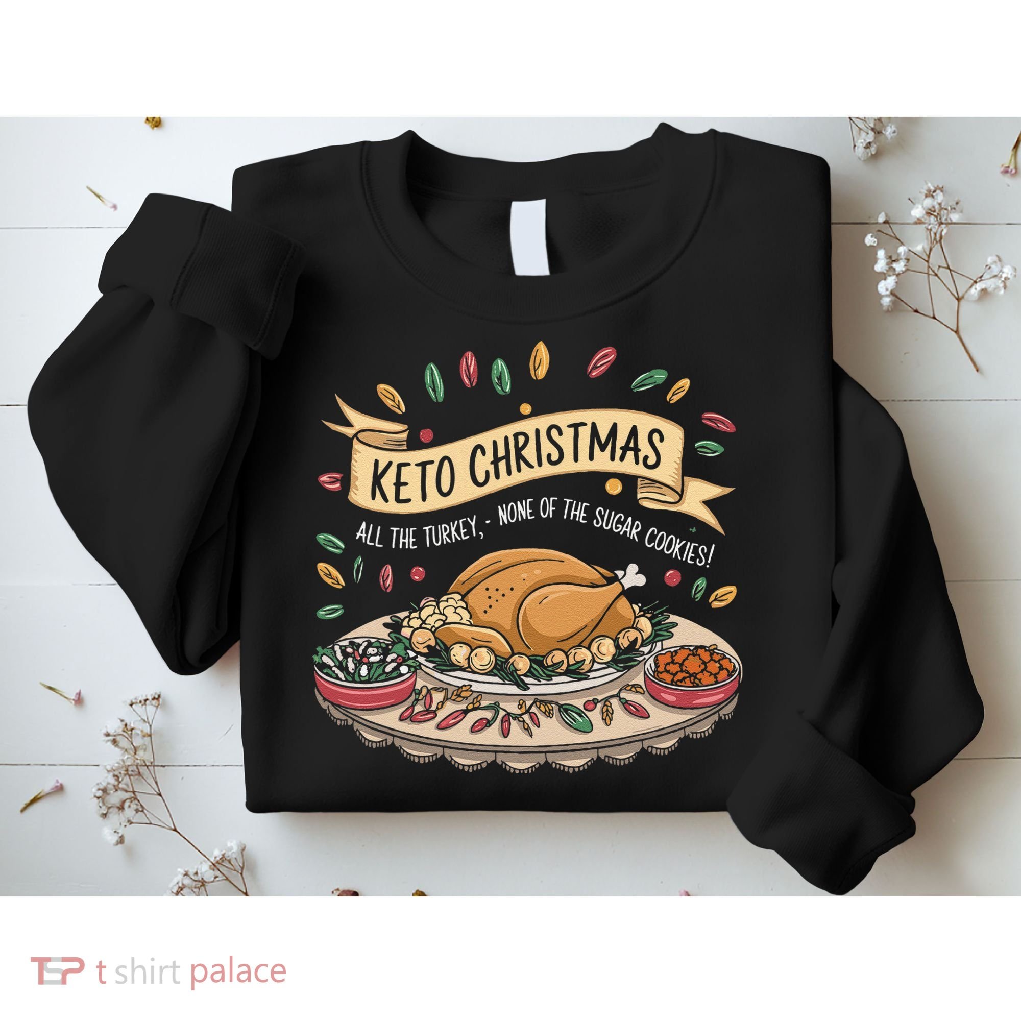 Keto Christmas Funny Low Carb Holiday Ketogenic Diet Gift Sweatshirt