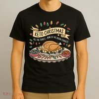 Keto Christmas Funny Low Carb Holiday Ketogenic Diet Gift T-Shirt thumb 3