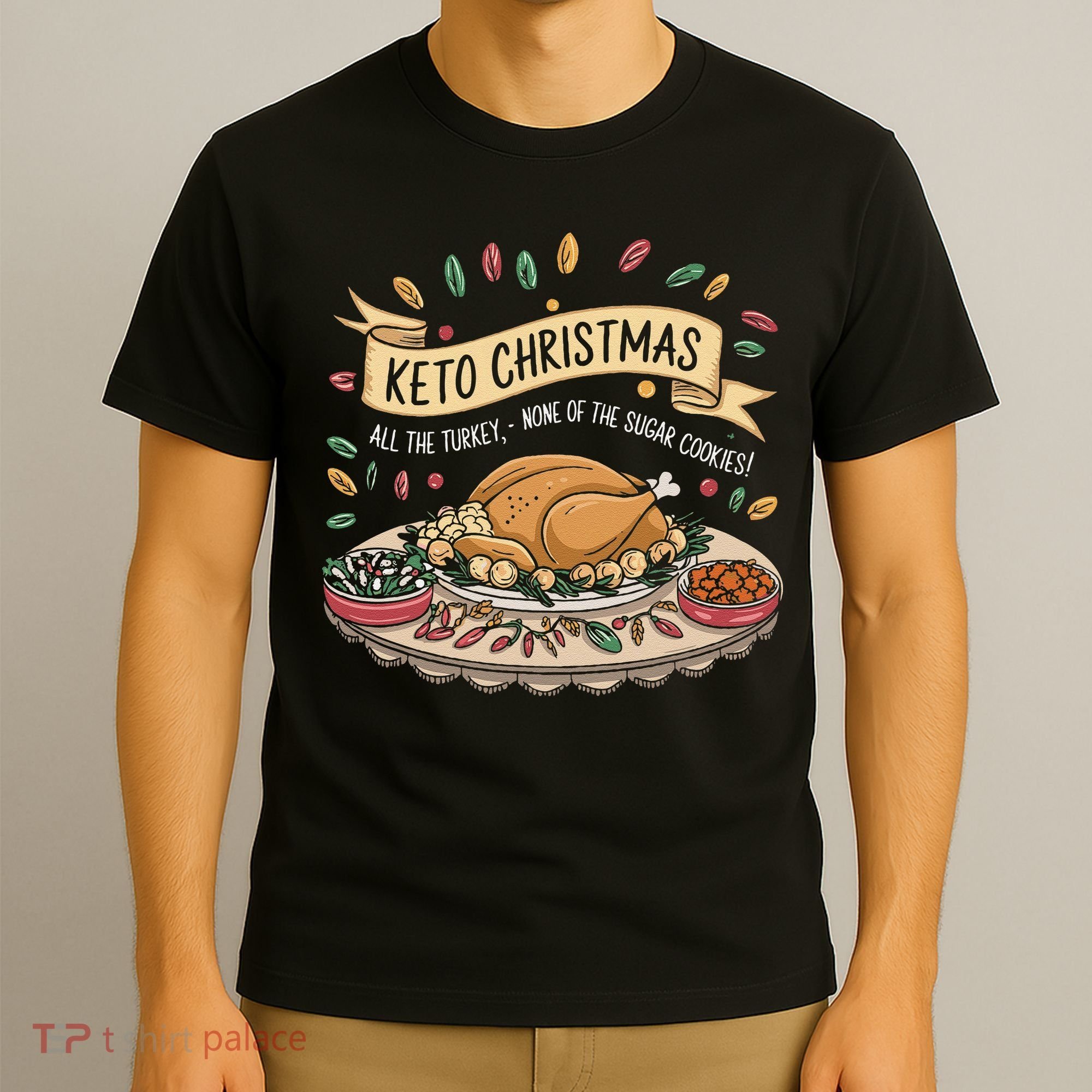 Keto Christmas Funny Low Carb Holiday Ketogenic Diet Gift T-Shirt