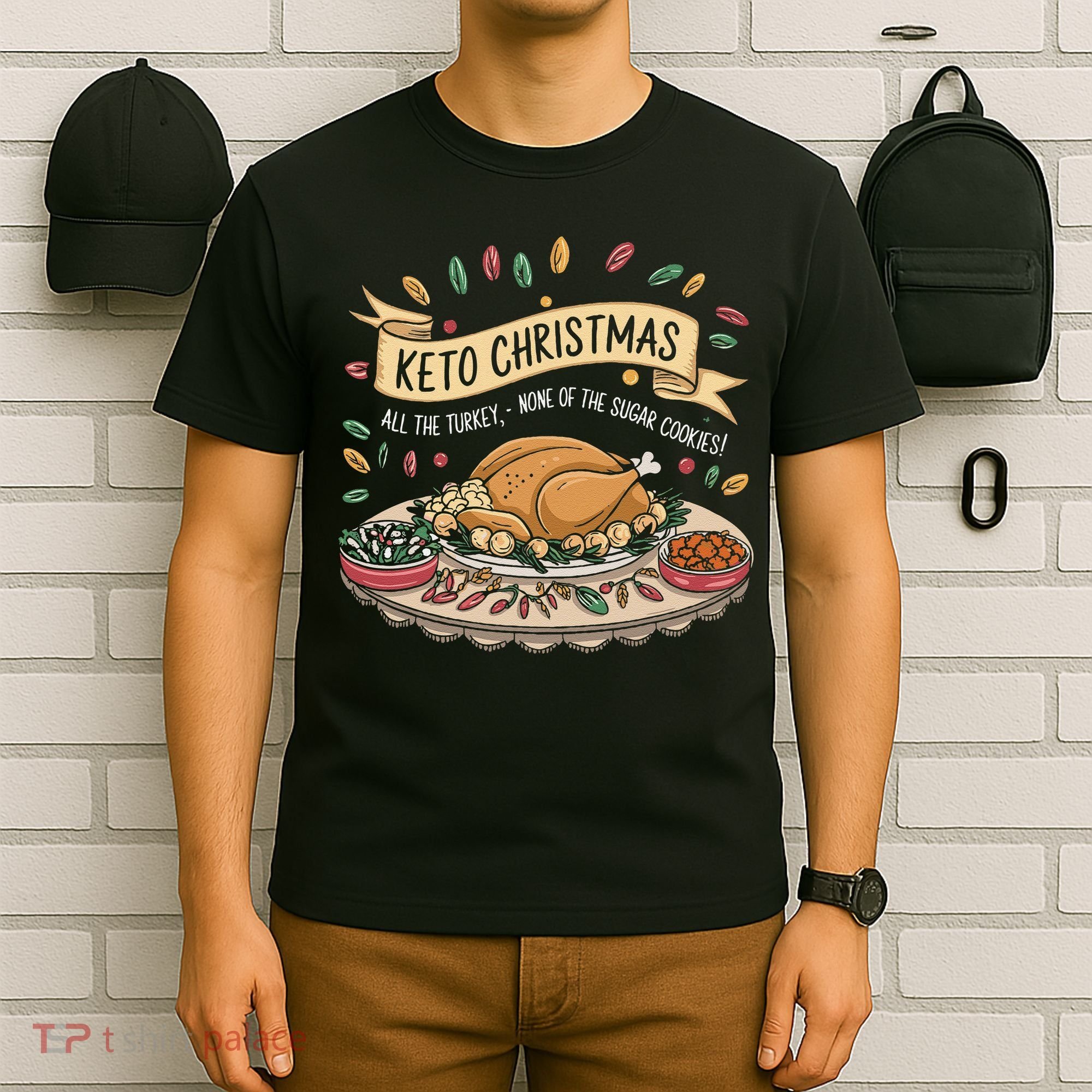Keto Christmas Funny Low Carb Holiday Ketogenic Diet Gift T-Shirt