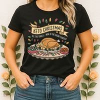 Keto Christmas Funny Low Carb Holiday Ketogenic Diet Gift Women's T-Shirt thumb 2
