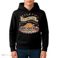 Keto Christmas Funny Low Carb Holiday Ketogenic Diet Gift Kids Hoodie thumb 4