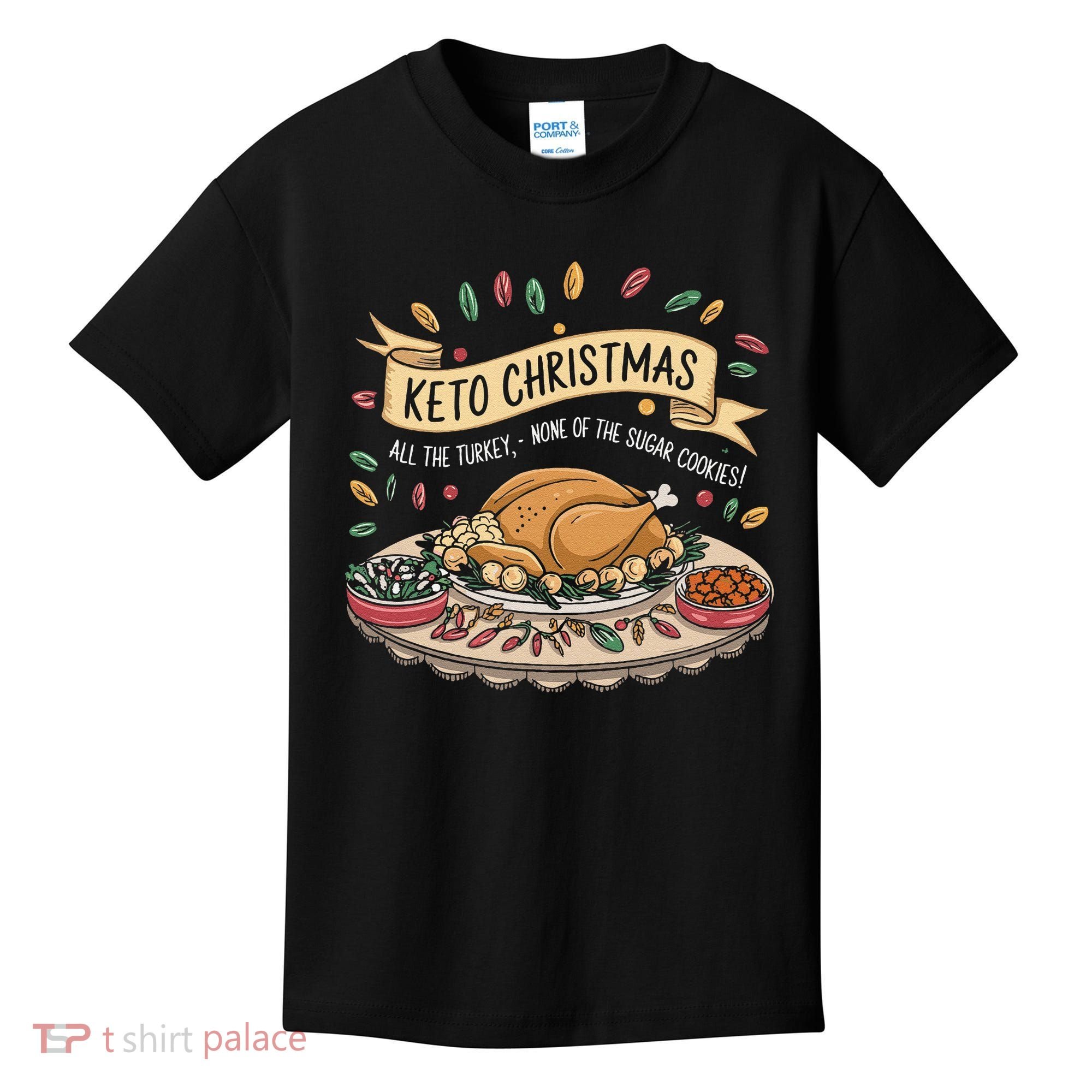 Keto Christmas Funny Low Carb Holiday Ketogenic Diet Gift Kids T-Shirt