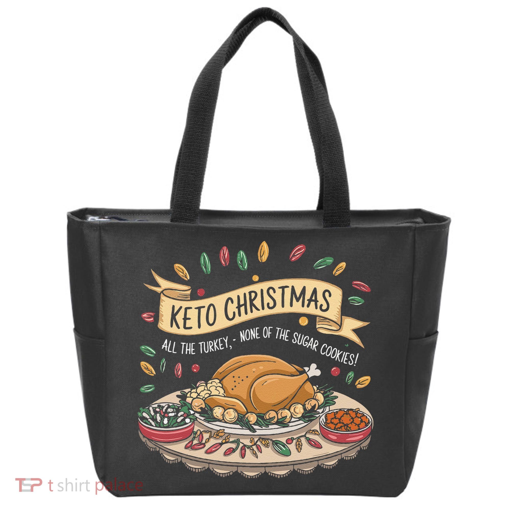 Keto Christmas Funny Low Carb Holiday Ketogenic Diet Gift Tote Bag