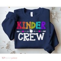 Kinder Crew Funny Kindergarten Teacher 1st Day Of School Sweatshirt thumb 2
