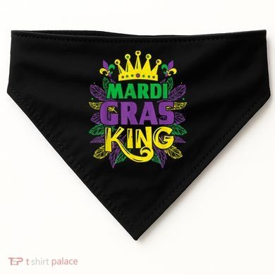 King Costumes Funny Mardi Gras Carnival USA-Made Doggie Bandana