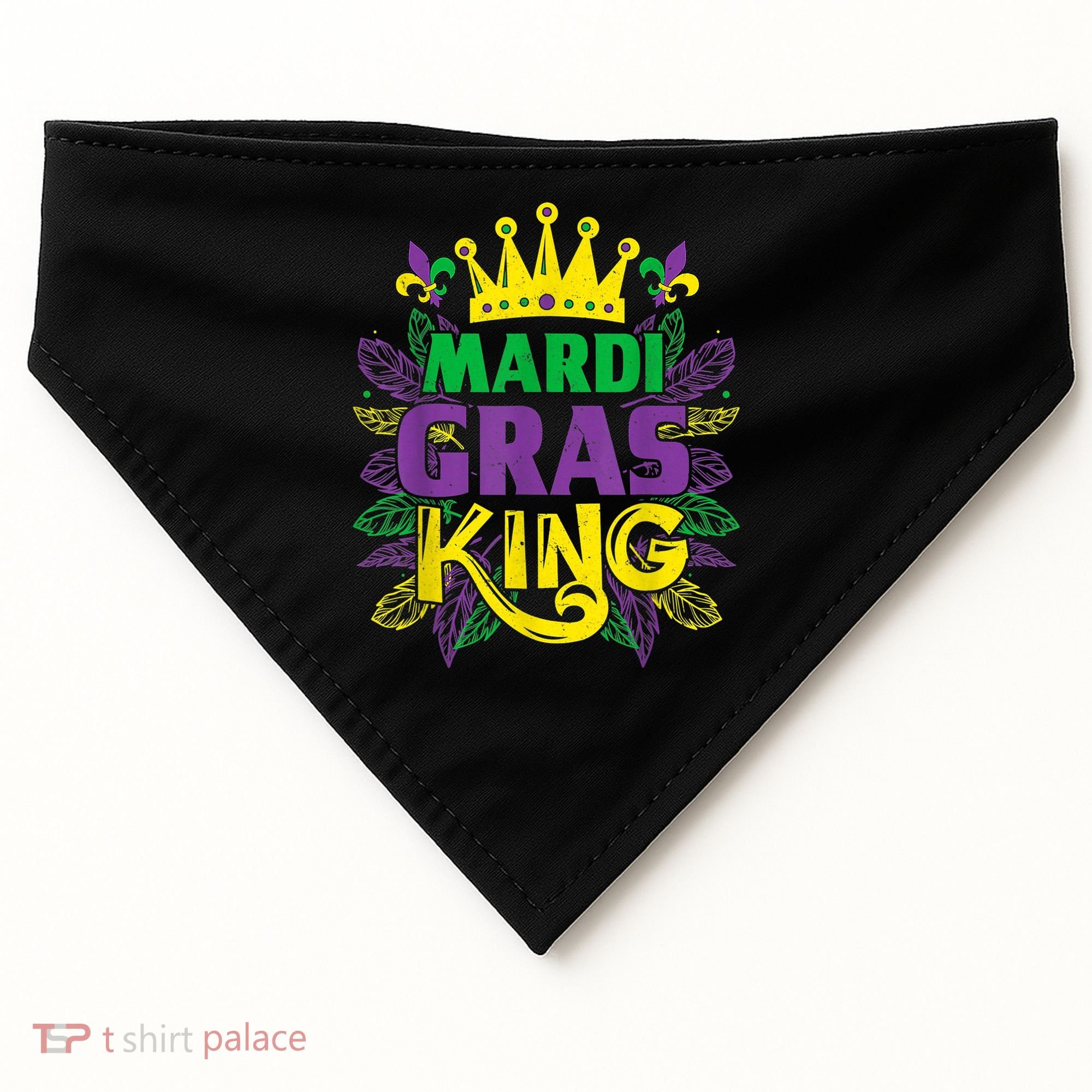 King Costumes Funny Mardi Gras Carnival USA-Made Doggie Bandana