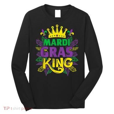 King Costumes Funny Mardi Gras Carnival Long Sleeve Shirt