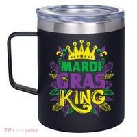 King Costumes Funny Mardi Gras Carnival 12oz Stainless Steel Coffee Mug thumb 2