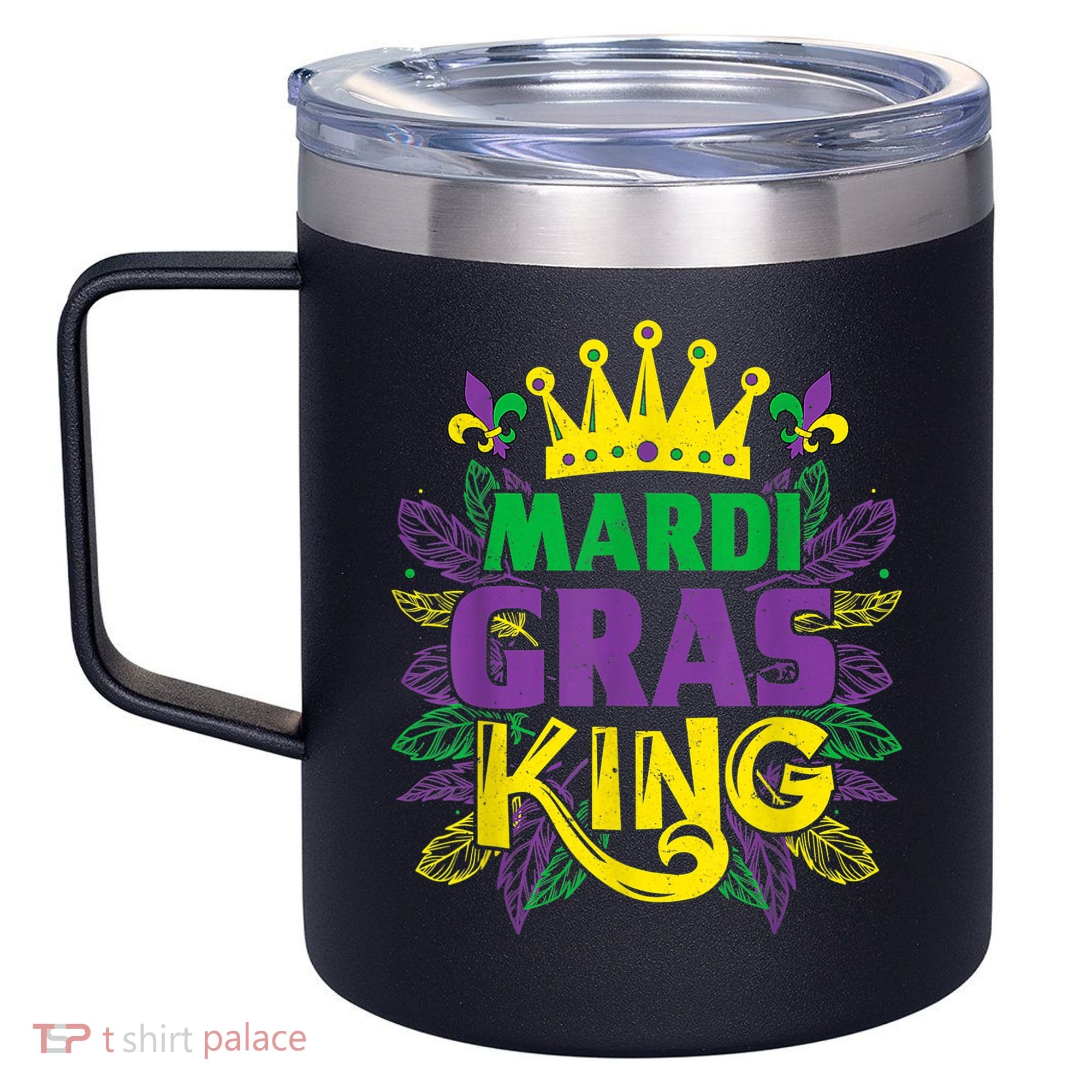 King Costumes Funny Mardi Gras Carnival 12oz Stainless Steel Coffee Mug