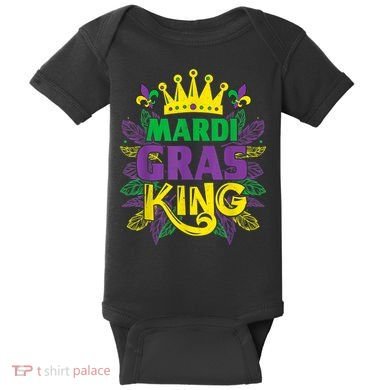 King Costumes Funny Mardi Gras Carnival Baby Bodysuit