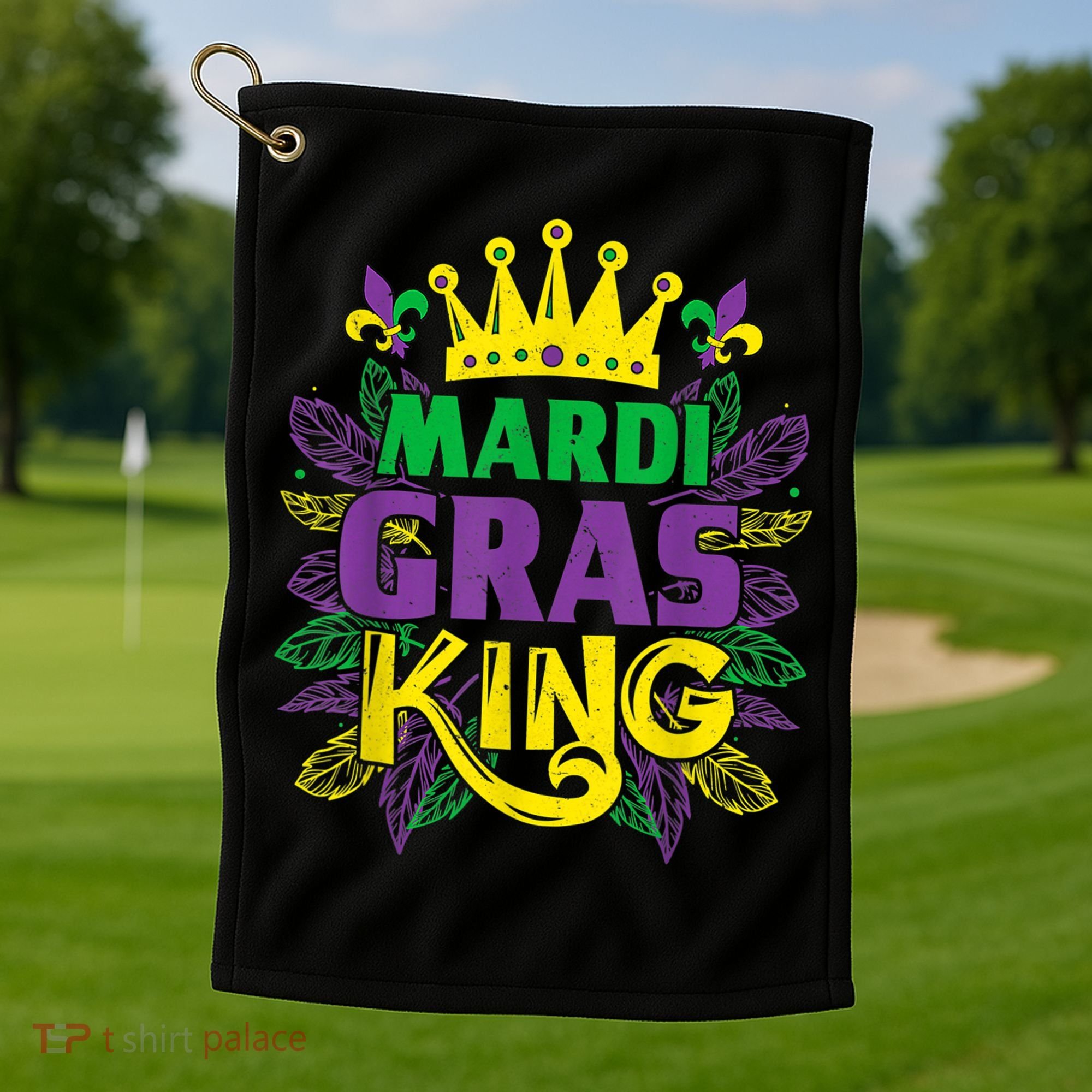 King Costumes Funny Mardi Gras Carnival Golf Towel