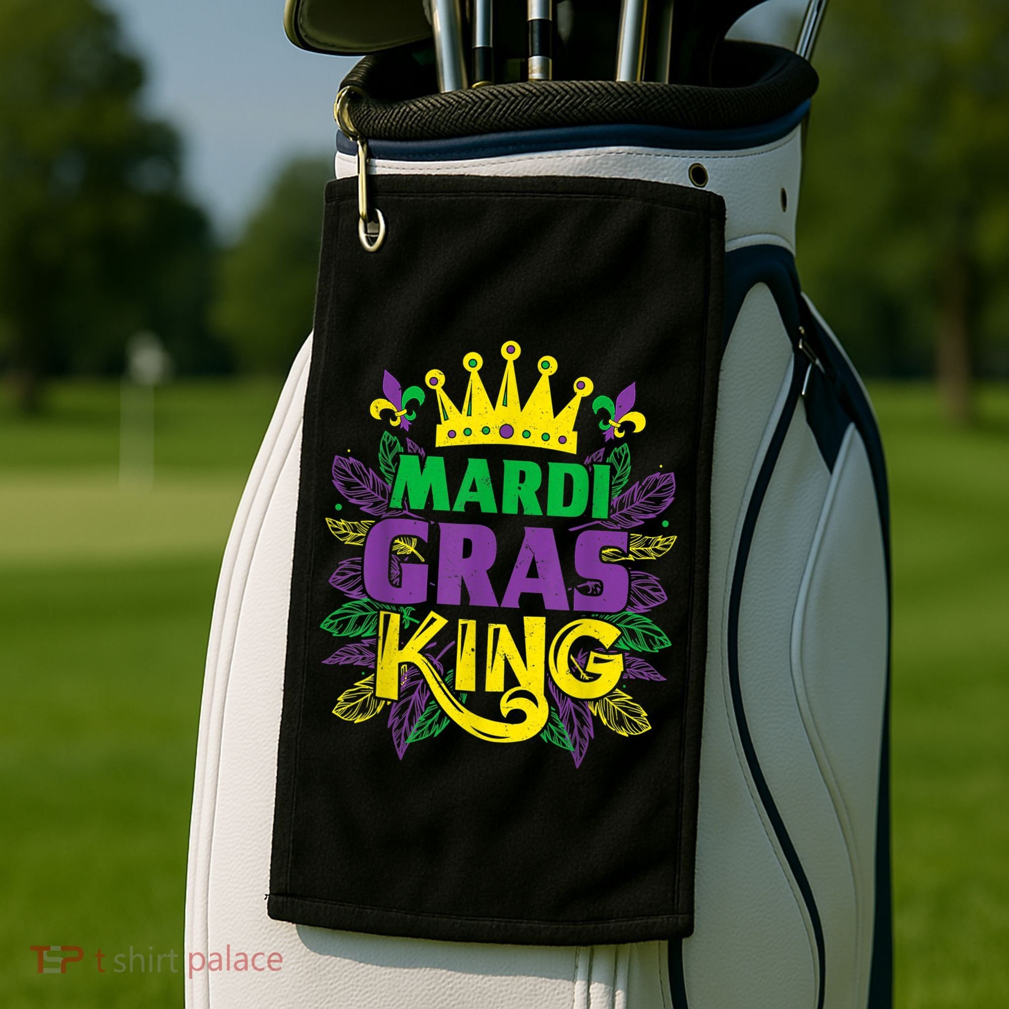 King Costumes Funny Mardi Gras Carnival Golf Towel
