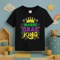 King Costumes Funny Mardi Gras Carnival Toddler T-Shirt thumb 3