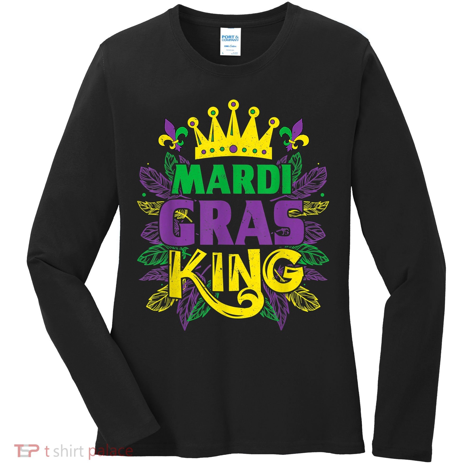 King Costumes Funny Mardi Gras Carnival Women's Long Sleeve Shirt