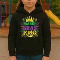 King Costumes Funny Mardi Gras Carnival Kids Hoodie thumb 3