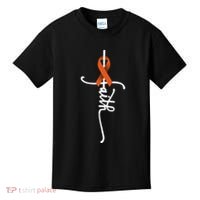 Kidney Cancer Faith Kidney Cancer Awareness March Support Kids T-Shirt thumb 0