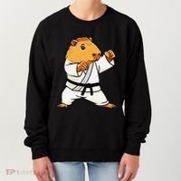Karate Capybara Funny Martial Arts Mma Women's Sweatshirt thumb 0