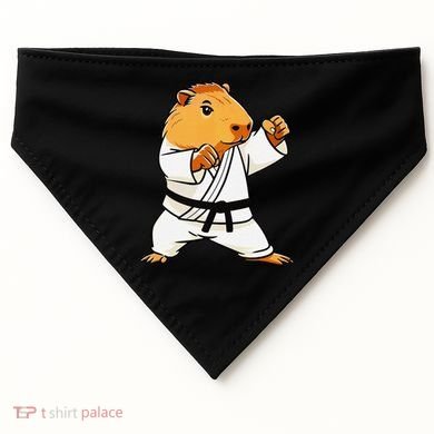 Karate Capybara Funny Martial Arts Mma USA-Made Doggie Bandana