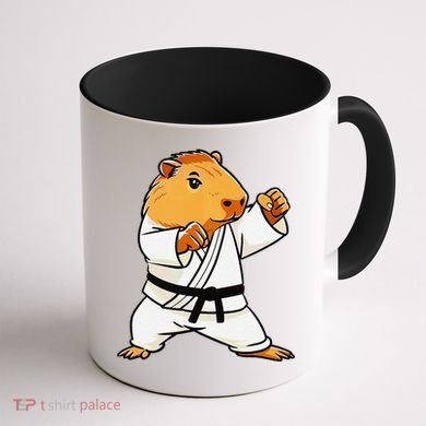 Karate Capybara Funny Martial Arts Mma Coffee Mug back