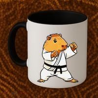Karate Capybara Funny Martial Arts Mma Coffee Mug thumb 2
