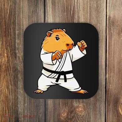 Karate Capybara Funny Martial Arts Mma Coaster