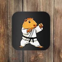 Karate Capybara Funny Martial Arts Mma Coaster thumb 0