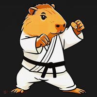 Karate Capybara Funny Martial Arts Mma Coaster thumb 2