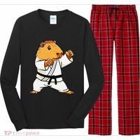 Karate Capybara Funny Martial Arts Mma Long Sleeve Pajama Set thumb 0