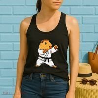 Karate Capybara Funny Martial Arts Mma Women's Tank Top thumb 2