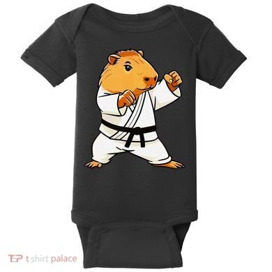 Karate Capybara Funny Martial Arts Mma Baby Bodysuit