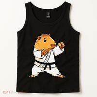 Karate Capybara Funny Martial Arts Mma Tank Top thumb 2