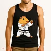 Karate Capybara Funny Martial Arts Mma Tank Top thumb 3