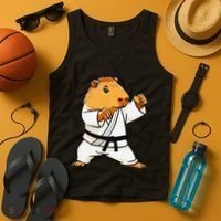 Karate Capybara Funny Martial Arts Mma Tank Top thumb 4