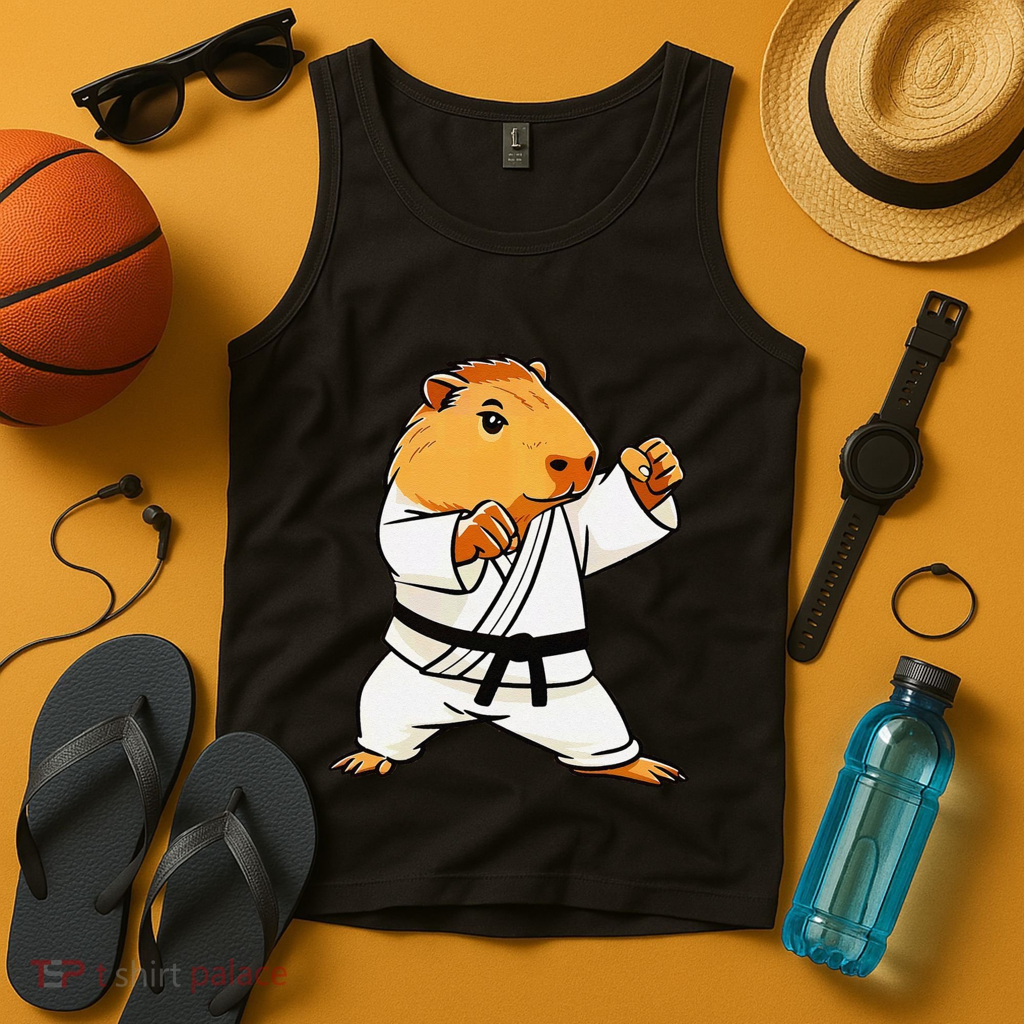 Karate Capybara Funny Martial Arts Mma Tank Top