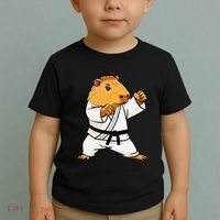 Karate Capybara Funny Martial Arts Mma Toddler T-Shirt thumb 2