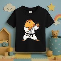 Karate Capybara Funny Martial Arts Mma Toddler T-Shirt thumb 3