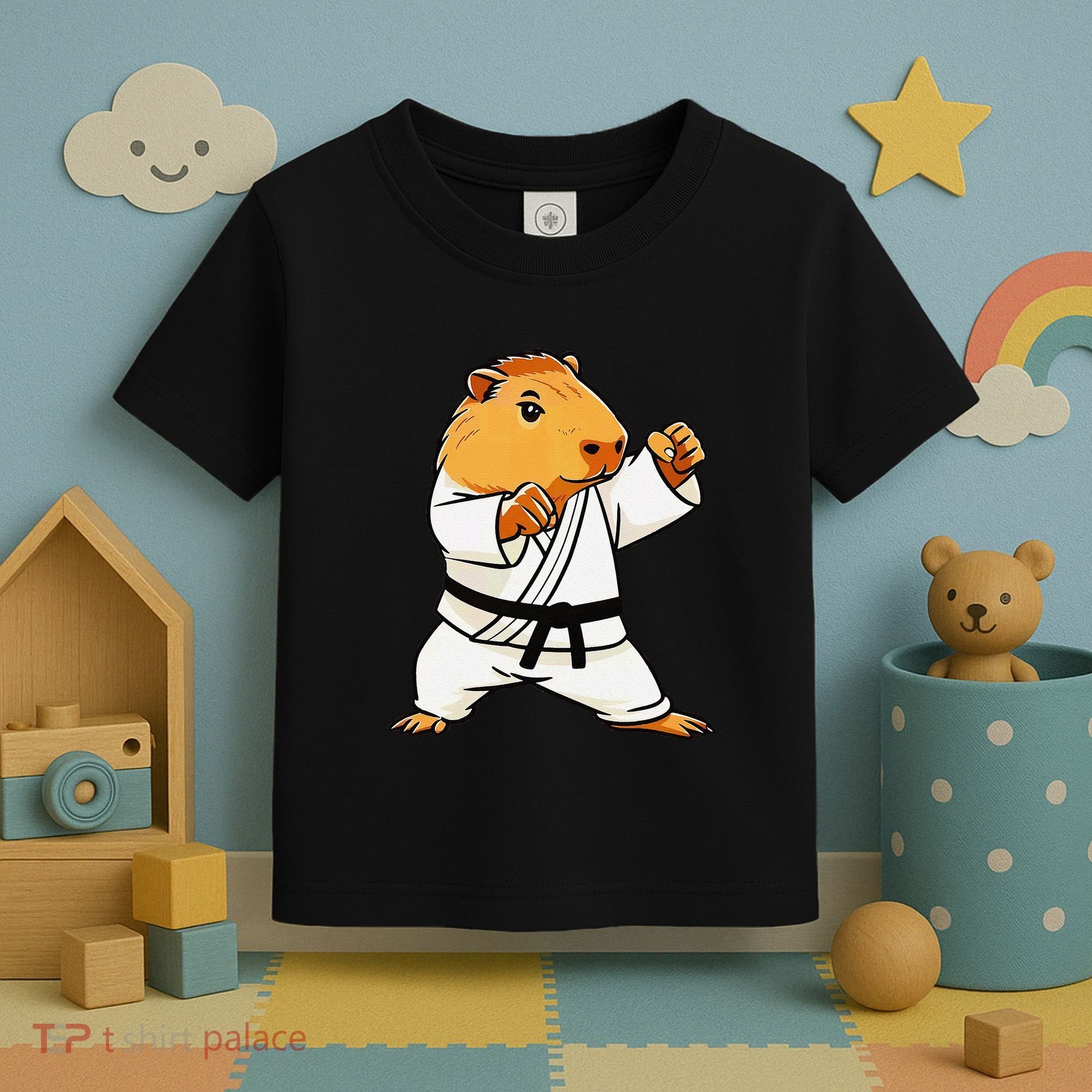 Karate Capybara Funny Martial Arts Mma Toddler T-Shirt