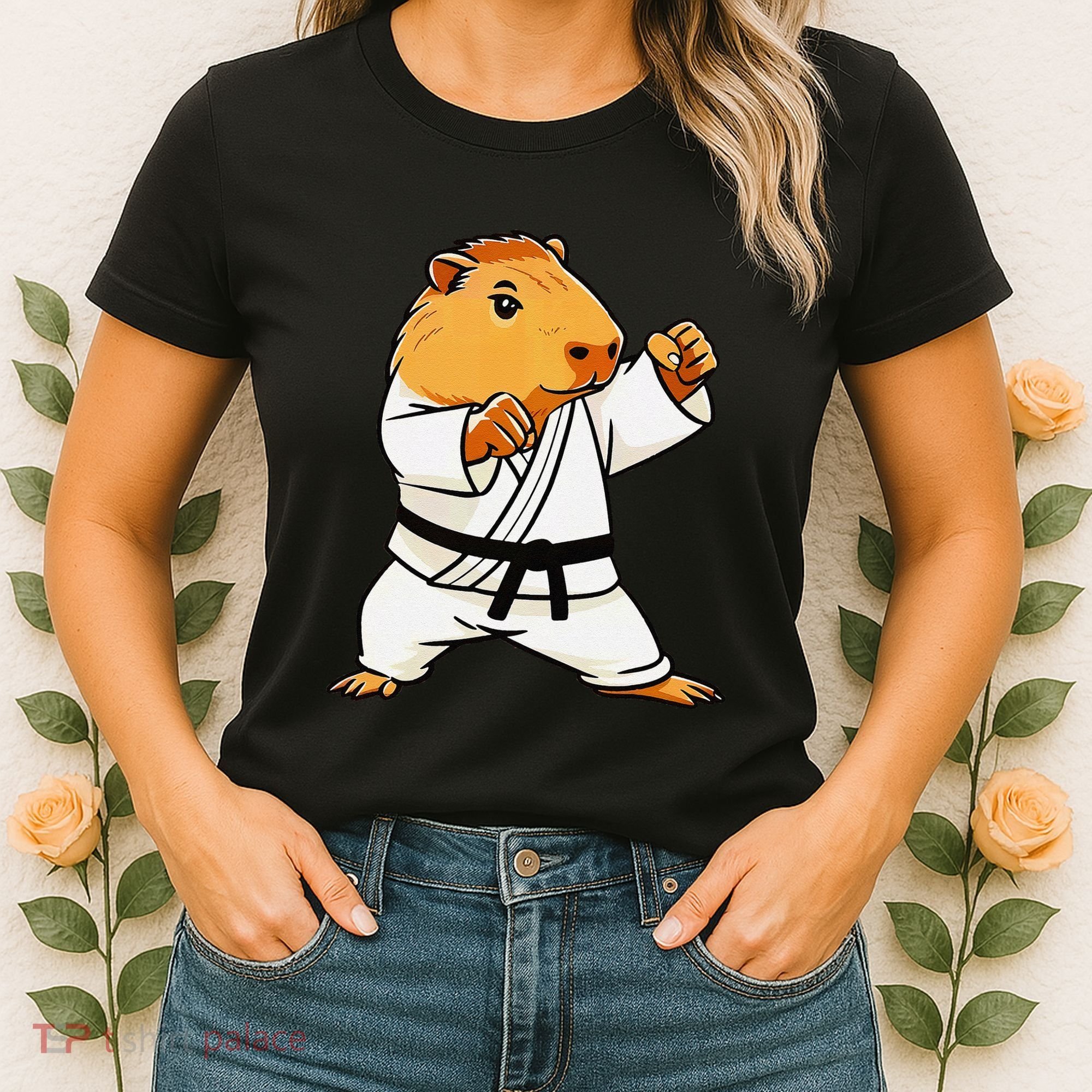 Karate Capybara Funny Martial Arts Mma Women's T-Shirt