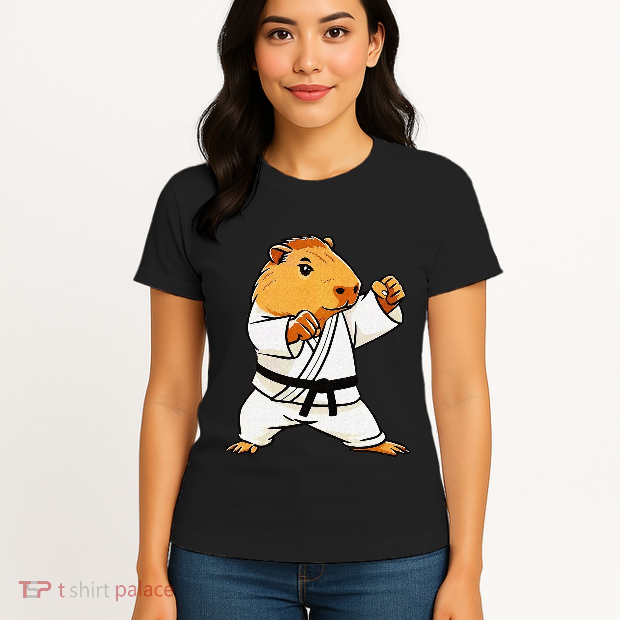 Karate Capybara Funny Martial Arts Mma Women's T-Shirt