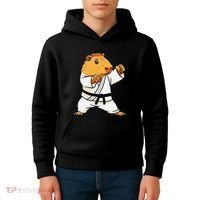 Karate Capybara Funny Martial Arts Mma Kids Hoodie thumb 4