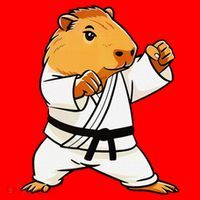 Karate Capybara Funny Martial Arts Mma Santa Hat thumb 1