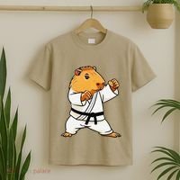 Karate Capybara Funny Martial Arts Mma T-Shirt thumb 2
